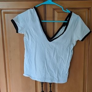 V neck and back shirt